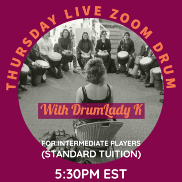 TUESDAY Live Online Zoom Class for Intermediate Players (standard tuition)