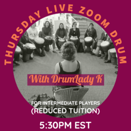 TUESDAY Live Online Zoom Class for Intermediate Players (reduced tuition)